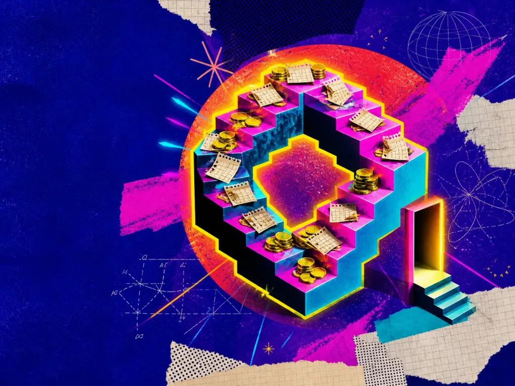 Electric editorial collage illustrating Mere Urgency Effect